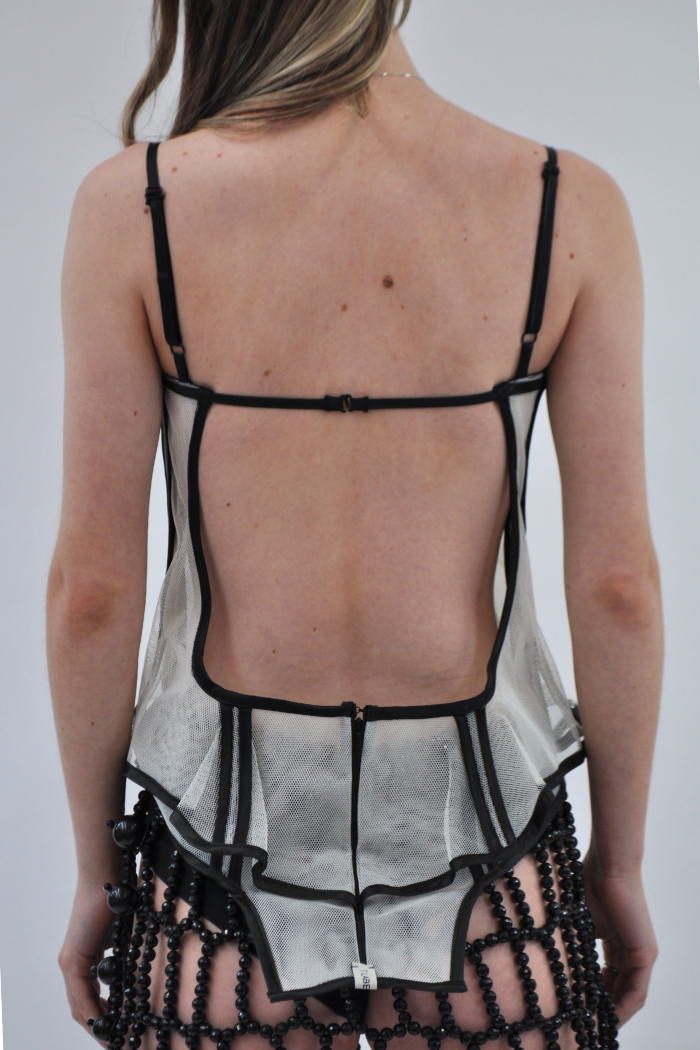 LEOMIE Bustier Ivory/Black