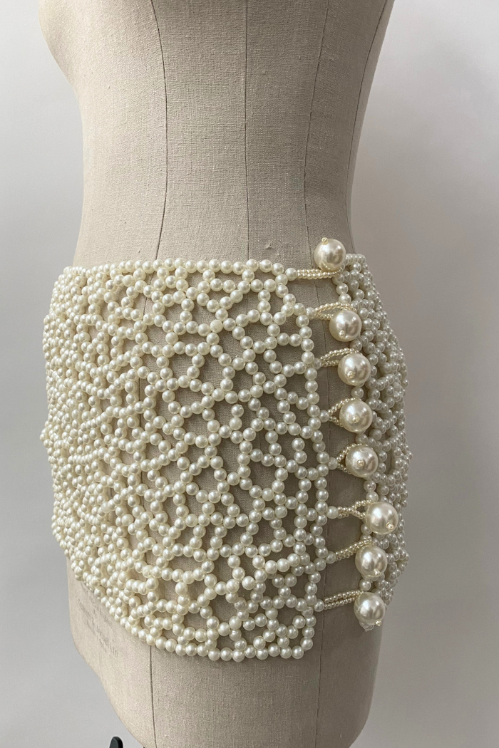 LUNA Mini Skirt Pearl